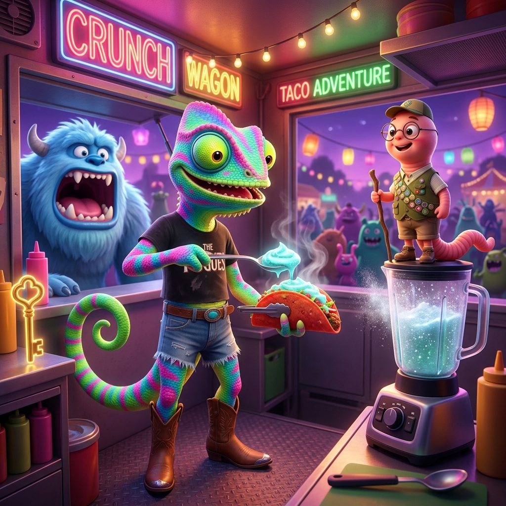 The Neon Crunch Wagon